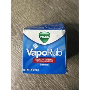 Vicks VapoRub Chest Rub Ointment with Menthol Camphor & Eucalyptus Oil 1.76 oz